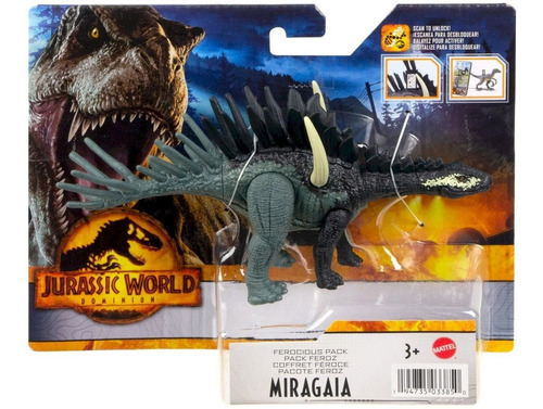 Dinossauro Jurassic World - Pacote Feroz Miragaia Mattel