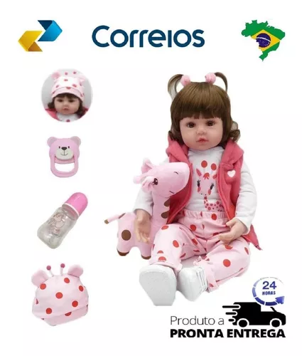 Boneca Bebê Reborn Realista Menina Girafinha com 15 Itens - Chic Outlet -  Economize com estilo!