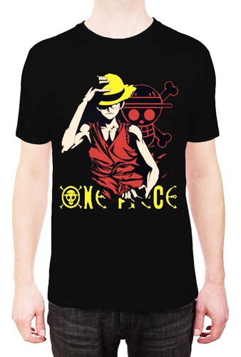 Imagem 2 de 9 de Camiseta Luffy One Piece Camisa Anime Blusa Manga Qualidade