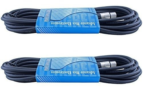 2 pack 15 ft Foot Xlr De 3 pines Macho A Hembra Micrófono Ca