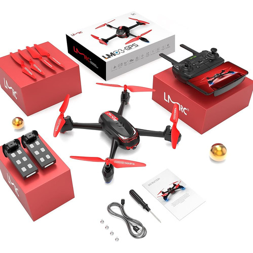 Lm03 Gps Pro Drone Con Cámara 4k Uhd Para Adultos, Gps Auto 