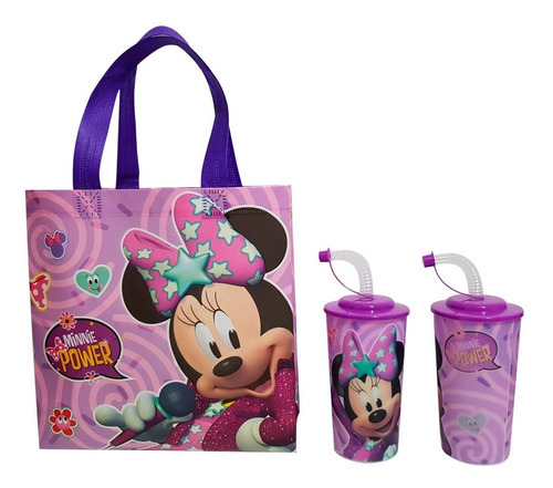 Minnie Mouse Paquete 10 Bolsa 10 Vasos Plástico
