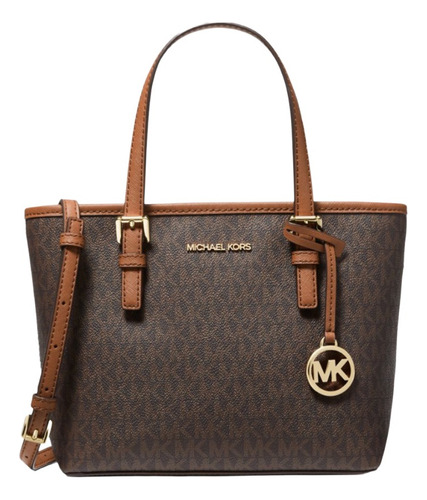 Bolsa Michael Kors Jet Set Travel Extra Small Logo Top Zip 