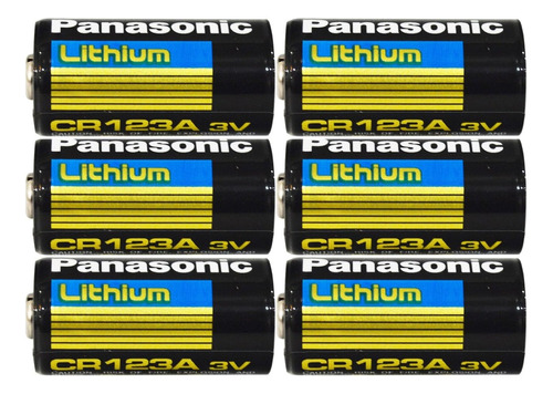 6 Pilas Panasonic Cr123a 3v Lithium Litio Camaras Foto