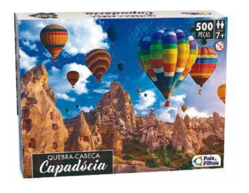 Jogo Quebra Cabeça Capadócia Puzzle 500 Peças Paisagem Balão