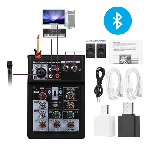 Placa De Som Estéreo Do Console Digital Bt Audio Mixer | Frete grátis