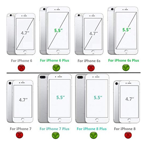 Funda Cartera Para iPhone 8 Plus/7 Plus/6s Plus/6 Plus Clare