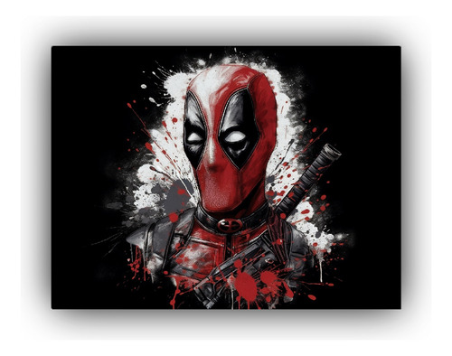 Arte De Pared Alta Calidad Dead Pool Living 30x20cm