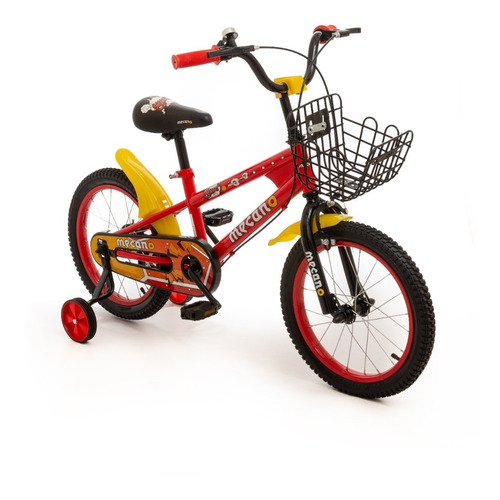 Bicicleta Infantil R16 Con Canasto Y Rueditas Para Aprender 