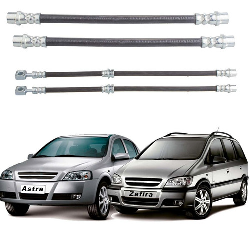 Kit Flexivel Freio Dianteiro+traseiro Zafira 2002 /2005