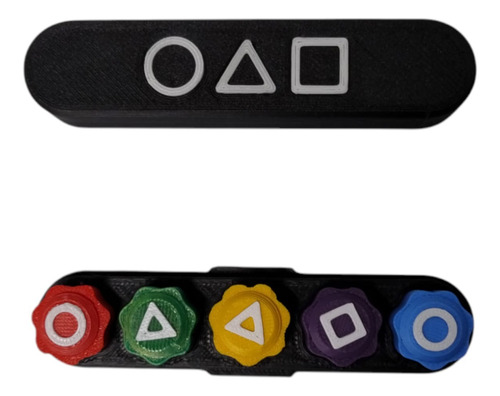 Juego Del Calamar Dados Gong-gi Payana Gonggi Impresión 3d Negro