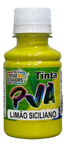 Tinta Pva Fosca Artesanato 100ml True Colors Cores Diversas Cor Limão Siciliano