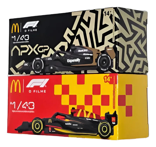 Miniatura Carro Formula 1 Mc Donalds F1 O Filme 1/43 Set 2un Dupla