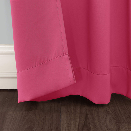 Cortina Opaca Rosa Intenso Con Ojales 101 X 241 Cm Dormitori