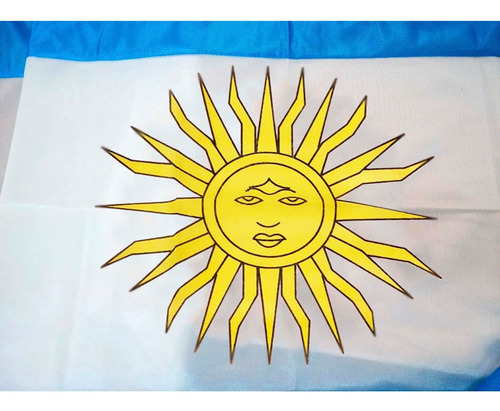 Imagen 2 de 3 de Bandera Argentina 130 X 60 Cm Nacional Mundial Con Sol Cuota