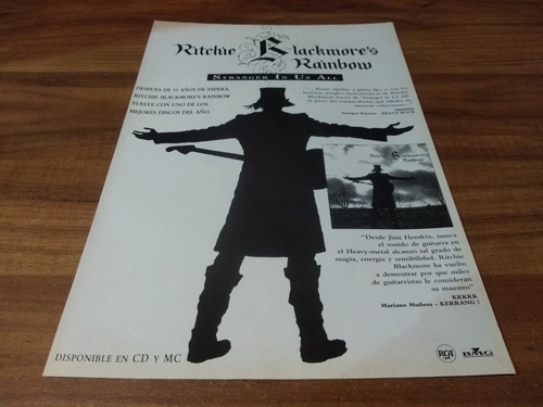 (pd660) Publicidad Ritchie Blackmore * Stranger In Us All