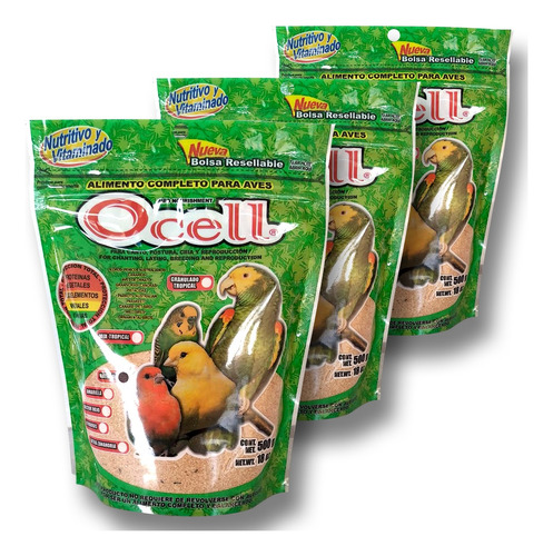 3 Pack, Ocell, Alimento Para Canarios Y Similares, Natural