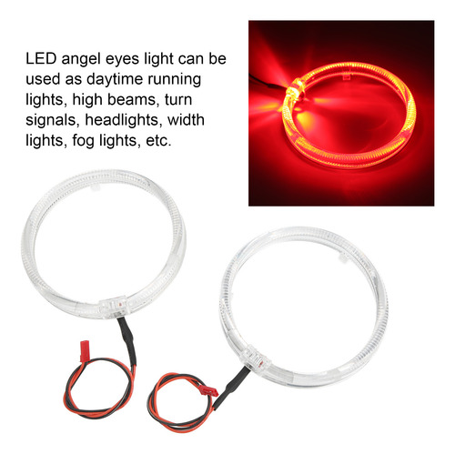 Luz De Ojos De Ángel Para Coche, 2 Unidades, Anillos Led Roj