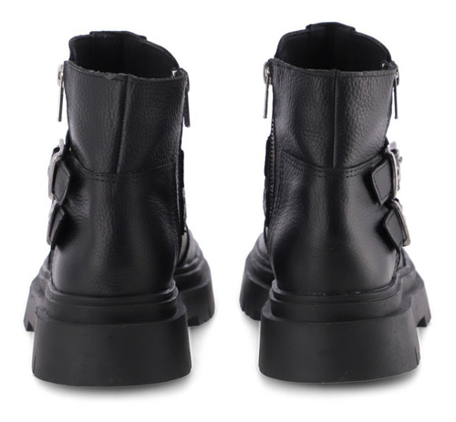 Borcego Bota Cuero Doble Cierre Suela Goma Mujer Invierno