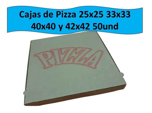 Cajas De Pizzas 25x25 33x33 40x40 42x42