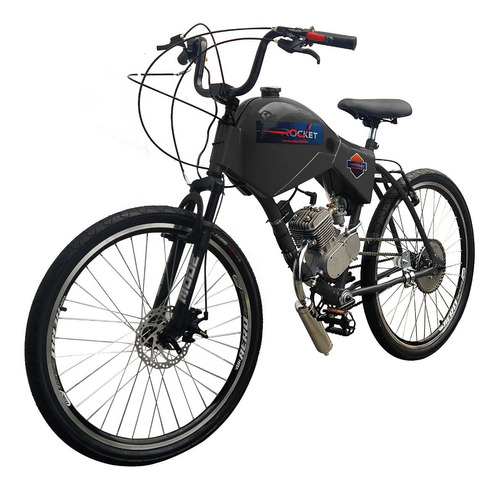 Bicicleta Motorizada 100cc 52 Fr Disk/susp Cargo Rocket Cor Preto Cadillac