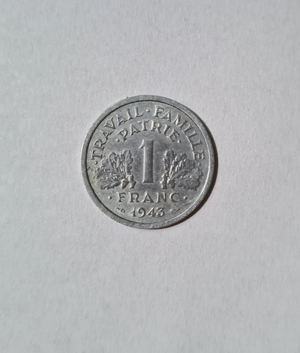 Moneda 1 Franc Franco - 1943 (Usado)