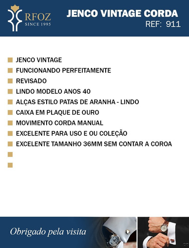 Jenco Corda Manual Anos 40 - Patas De Aranha - Um Charme