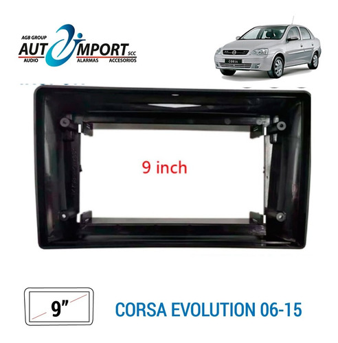 Adaptador De Radio 9 Pulgadas Chevrolet Corsa Evolution 