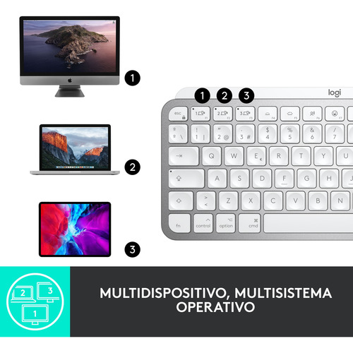 Kit Logitech Teclado Mx Keys Mini + Mouse Mx Master 3s Gris