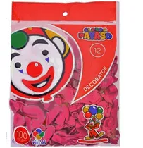 Comprar Globo Latex Decorator Redondo N° 12 Payaso C\u002F100 Piezas Color Fucsia