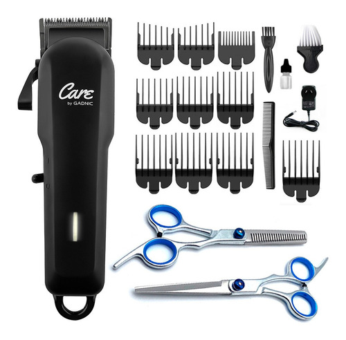 Kit Barberia Cortadora De Pelo Profesional +2 Tijeras Gadnic