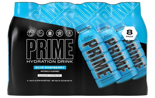 Prime Hydration - Bebida Deportiva Y Electrolitos - 8 Pack