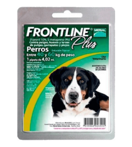 Frontline Plus Pipeta 40 A 60kg Antipulgas Garrapatas