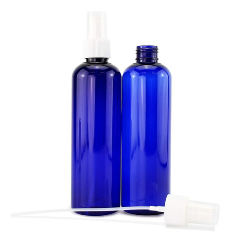 Cornucopia Botellas De Plástico Azul De 8 Oz Con Atomizadore