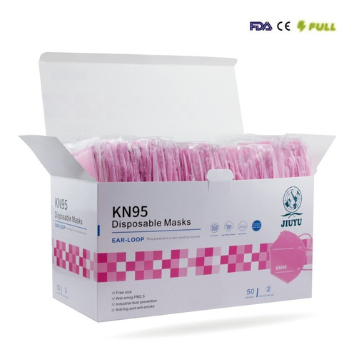 Imagen 2 de 8 de Cubrebocas Kn95 50 Piezas Tapabocas 5 Capas Reutilizable