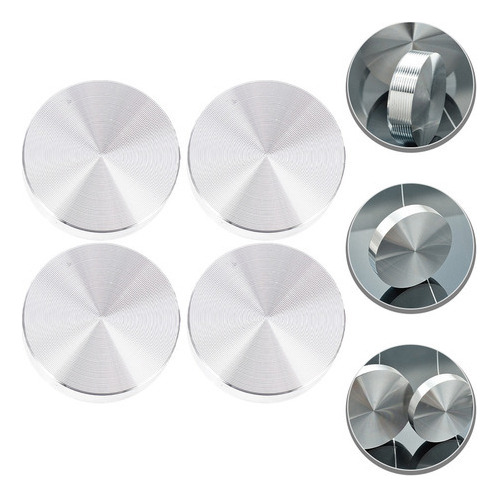 Soporte De Mesa De Vidrio Con Disco Circular De Aluminio Red