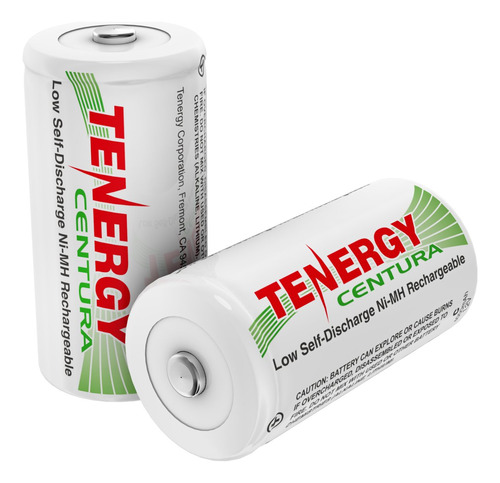 Tenergy Centura Nimh - Baterias Recargables C, Bateria C De