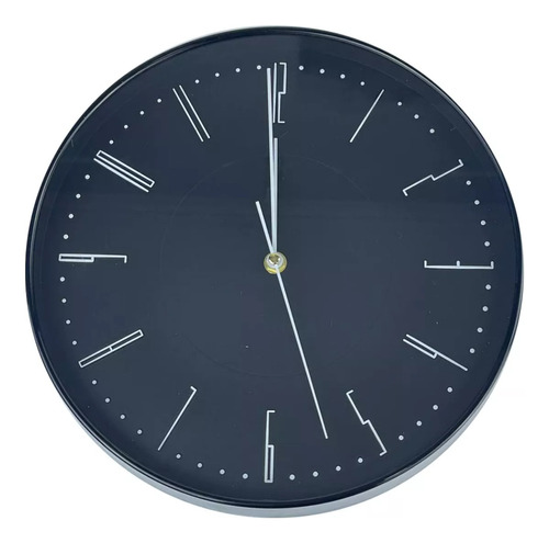 Reloj De Pared Grande 30 Cm Negro