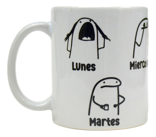 Taza De Ceramica, Flork, Dias De La Semana, Meme, 11oz