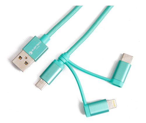 Cable 3 En 1 - Usb2.0 A Micro Usb/usb-c/lightning Njoytech