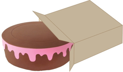 Pastel falso o diseño escenográfico falso de panda rosa, código: 19101