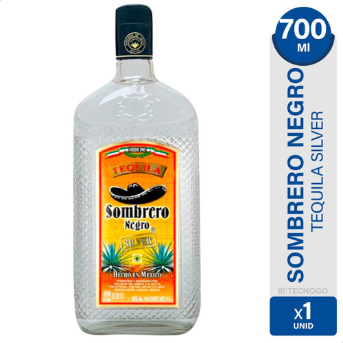 Tequila Sombrero Negro Silver Origen Mexico - 01mercado