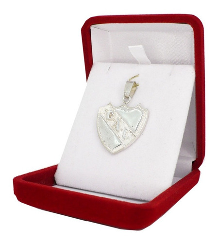 Dije Escudo Plata 925 Independiente Plata Relieve Grande Color Plateado