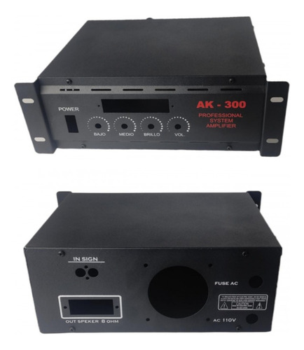Caja Metálica Amplificador De Audio De Potencia Ak-300 Pelv 