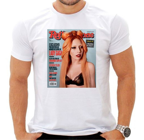 Camiseta Camisa Pôster Revista Lady Gaga Música Cantora E100