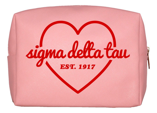 Sigma Delta Tau Sorority - Bolsa De Maquillaje, Color Rosa