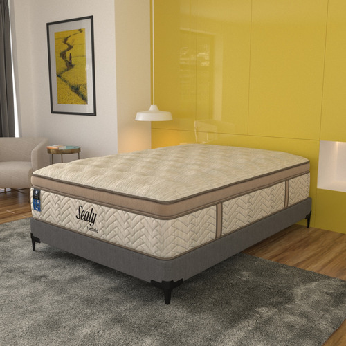 Colchón Queen Size Sealy Hetf-i Poliesferas High Performance - Firme - 37 Cm De Altura