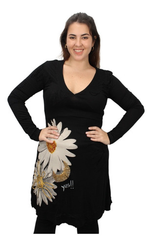 Vestido Desigual Floreado Original Importado Anaandi