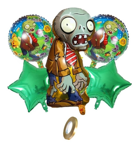 Set X 5 Globos Plants Vs Zombies