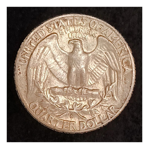 Estados Unidos 25 Cents 1964 D Excelente Plata Km 164